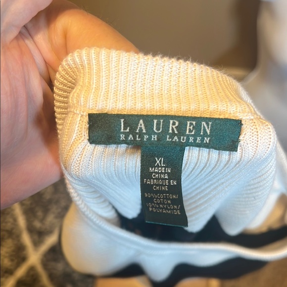 Ralph Lauren Women’s Black and White Striped Sweater Size XL - Picture 6 of 10